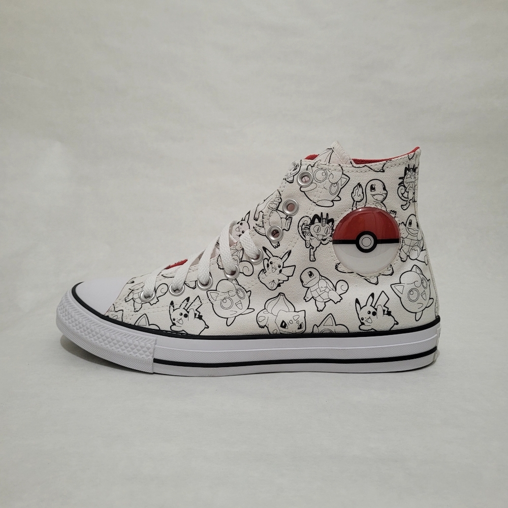 Converse Chuck Taylor All Star Pokémon Poke Ball High Top Sneakers - Picture 14 of 16